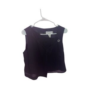 Vintage J.R. Nites sleeveless black top with a rhinestone embellishment